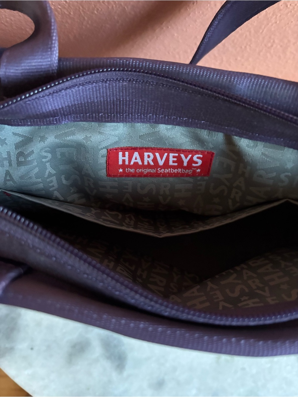 Harveys Purple Woven Ribbon Shoulder Bag - Picture 8 of 8
